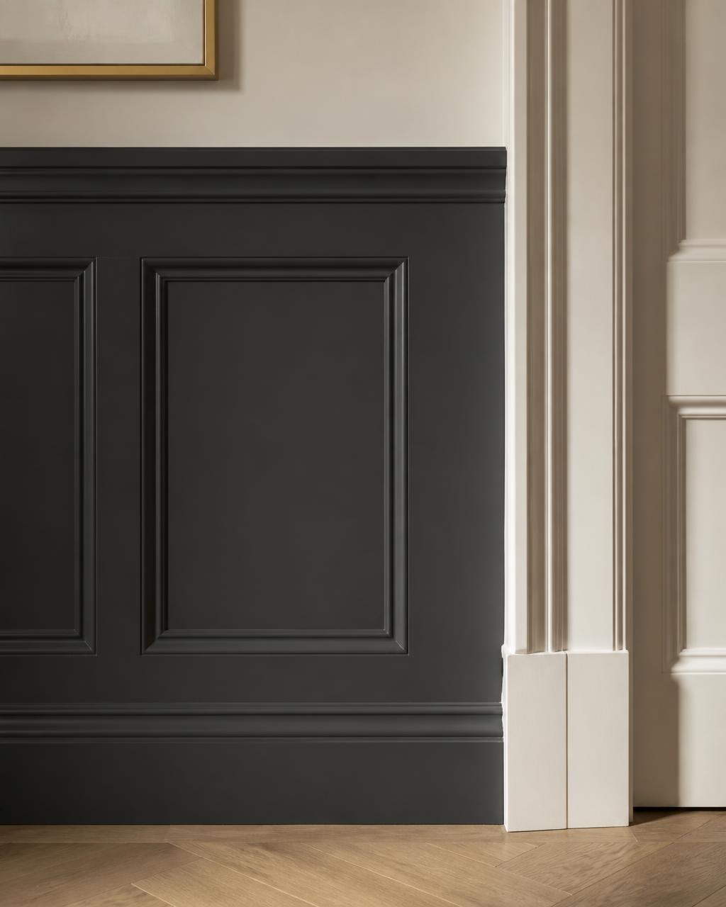 Hand-painted panelling and skirting finished to furniture standard, Hove townhouse